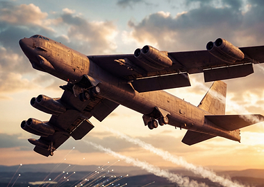 B-52 Bomber in Flight