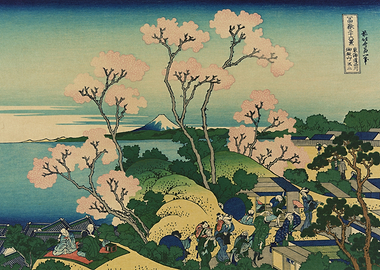 Cherry Blossoms and Mount Fuji
