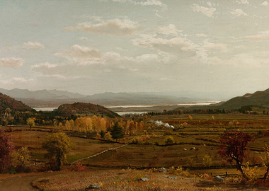 Autumn Valley Landscape Painting