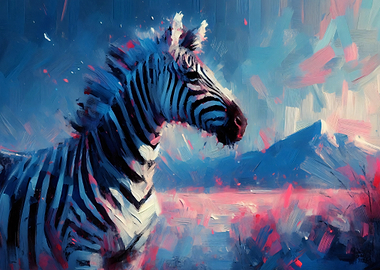 Abstract Zebra Painting