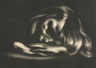 Woman's Face in Dramatic Light