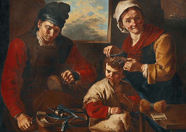 Family Scene: Shoemaker, Child, and Woman