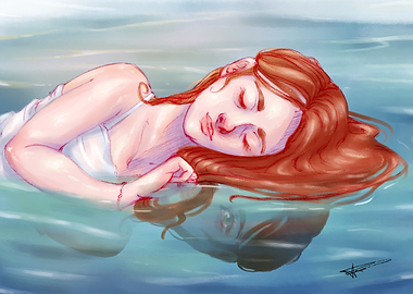 Woman Floating in Water