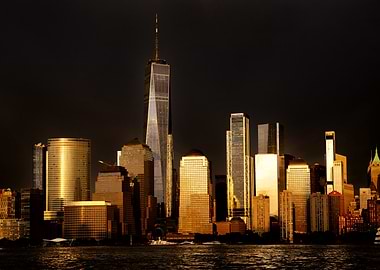 New York City Skyline at Sunset