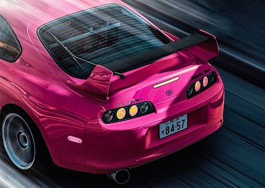 Pink Toyota Supra TRD