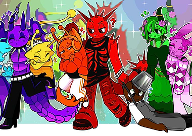 Sprunki Group of Colorful Game Characters