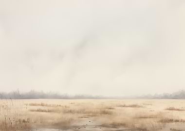 Misty Meadow Landscape