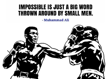 Muhammad Ali Quote Boxing Art