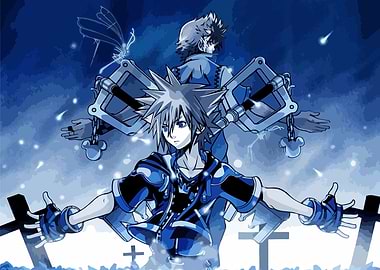 Kingdom Hearts Sora and Roxas