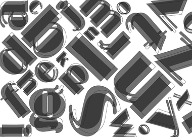 Abstract Typography Pattern