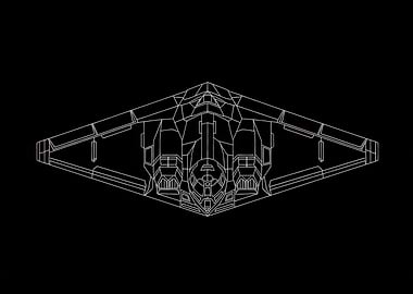 B-2 Spirit Stealth Bomber Blueprint