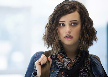 Katherine Langford with Wavy Hair and Scarf