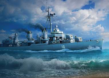 Warship at Sea world of warships