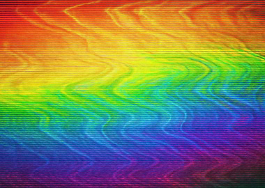 Rainbow Glitch Abstract Background
