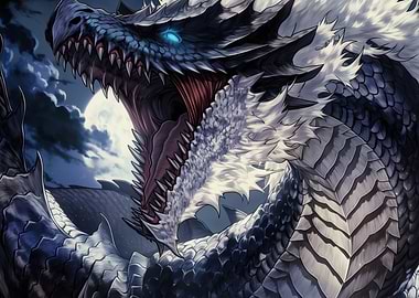 Fierce Dragon with Glowing Eyes
