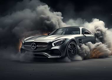 Mercedes AMG GT Burnout