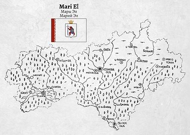 Handdrawn Map of Mari El