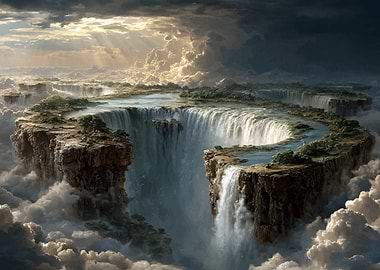 Floating Islands with Waterfalls