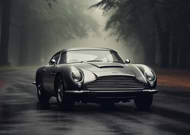 Vintage Aston Martin on Road