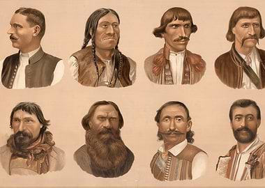 Portraits of Diverse Men in Traditional Attire