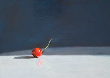 Single Cherry with Reflection