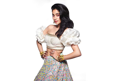 Janhvi Kapoor in Off-Shoulder Top and Skirt