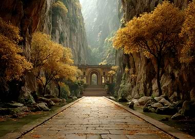 Enchanting Valley Archway in Autumn