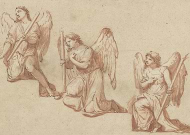 Three Angels with Staffs