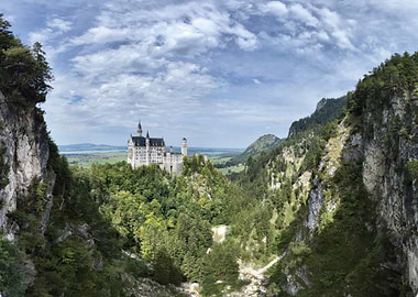 Neuschwanstein Castle in Bavarian Alps