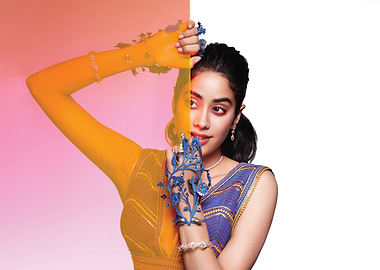 Fashion Janhvi Kapoor with Floral Hand Accessory