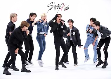 Stray Kids performing on stage
