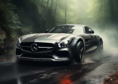 Mercedes AMG GT in Forest