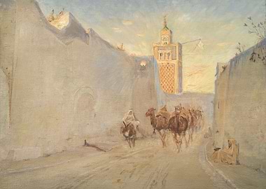 Caravan in a Desert City