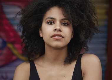 zazie beetz with Curly Hair