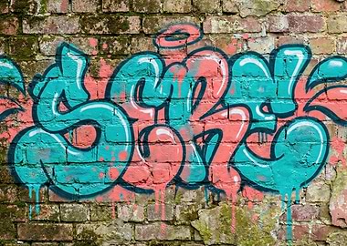 Graffiti Art on Brick Wall