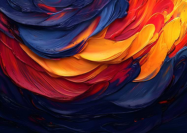 Abstract Swirls of Paint