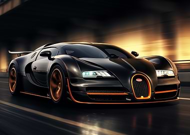 Bugatti Veyron in motion