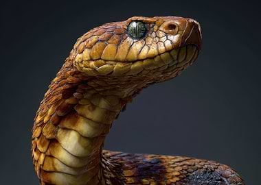 Close-up of a Viper Snake Head