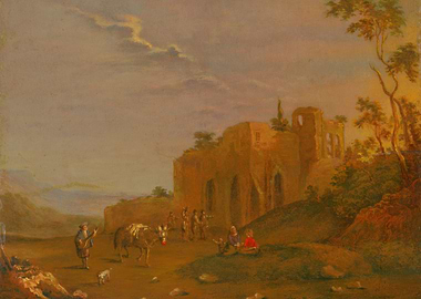 Pastoral Scene with Ruins and Travelers