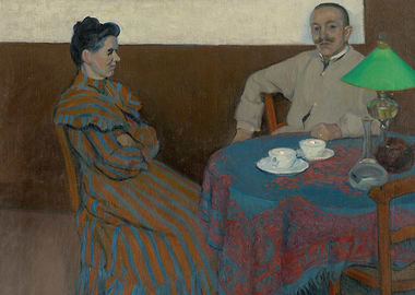 Couple at a Table with Tea