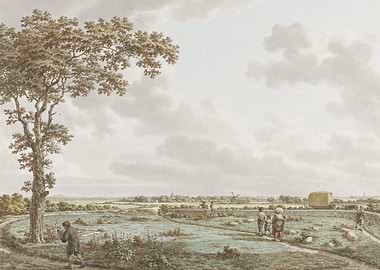 Pastoral Landscape with Figures and Windmill