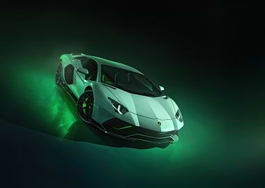 Lamborghini Aventador SVJ in Green Light