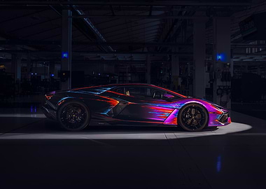 Lamborghini Aventador with Psychedelic Wrap