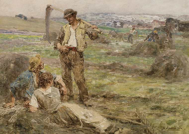 Farmers working in a field
