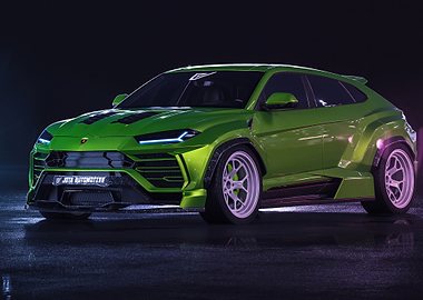 Lime Green Lamborghini Urus Widebody