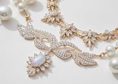 Elegant Pearl and Diamond Necklace