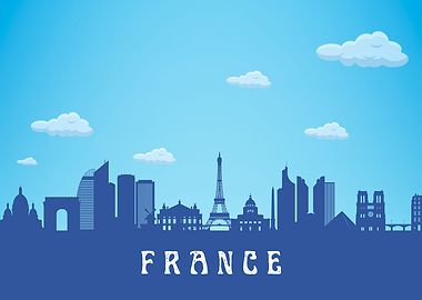 Paris Skyline Silhouette