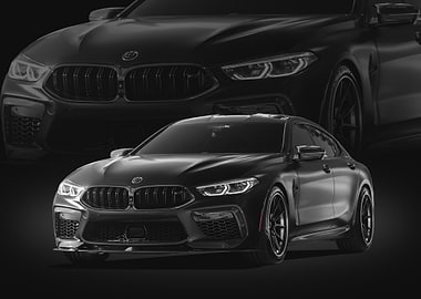 Sleek Black BMW M8 Gran Coupe