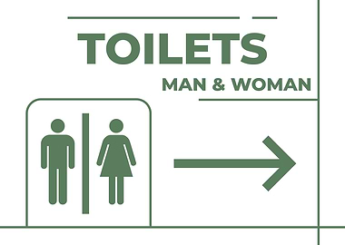 Toilets Man & Woman Sign