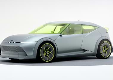 Futuristic Silver Concept Car